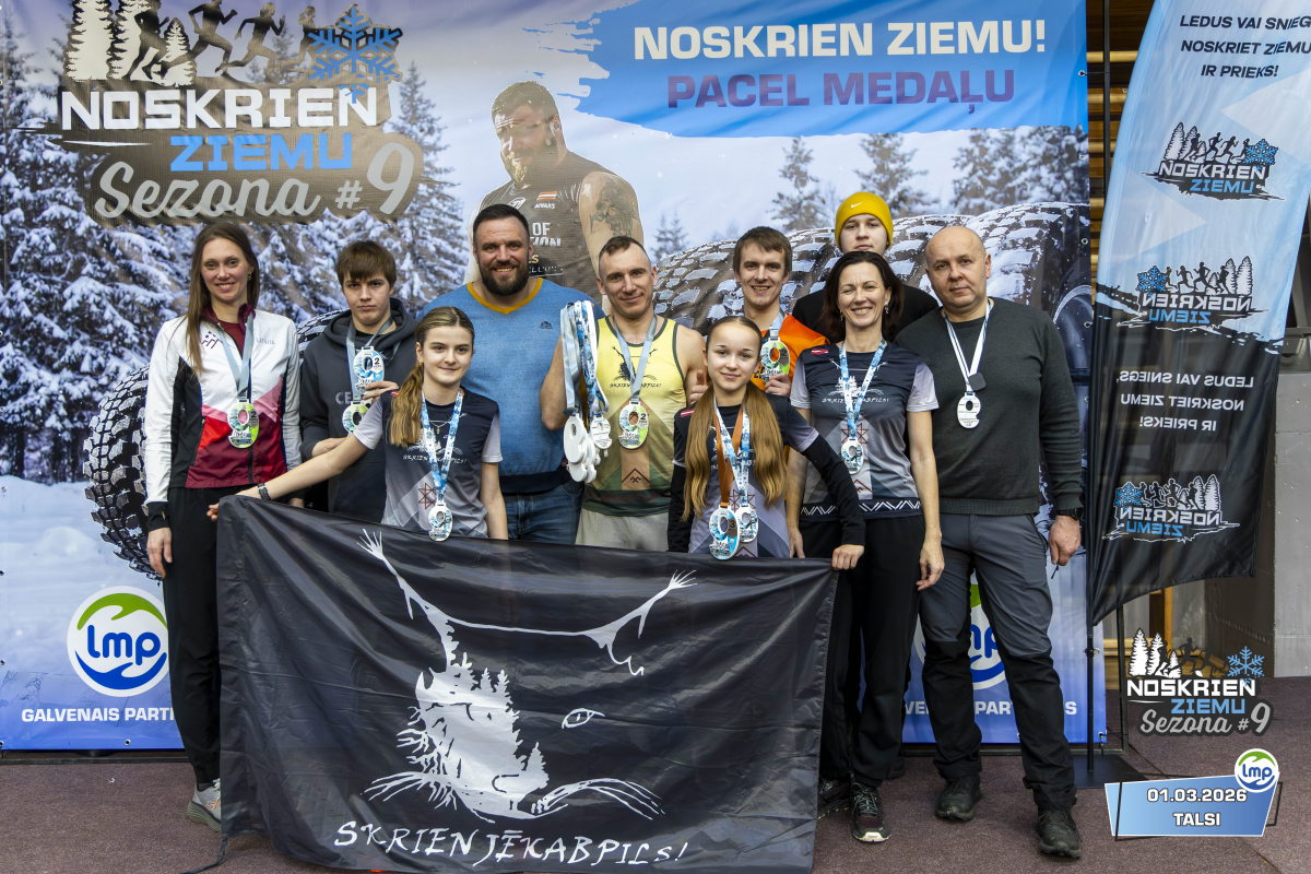 “Skrien Jēkabpils!” iegūst 2. vietu “Noskrien ziemu” komandu sacensībās (FOTO)