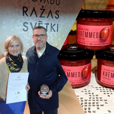 Jēkabpils novada ZS "Sīmaņi" sanem bronzas gadalgu vietējās pārtikas ražotāju kvalitātes konkursā “Novada Garša 2026” (FOTO)