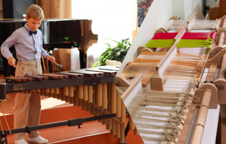 Preiļu Mūzikas un mākslas skolā modernizēta tekstilmākslas klase un iegādāta jauna marimba (FOTO)