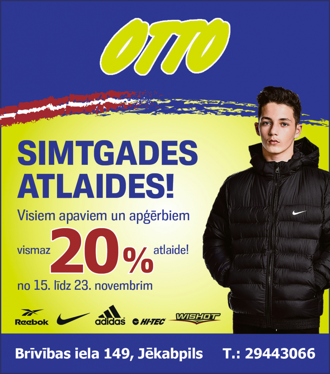 Sporta preču veikalā "OTTO" - vismaz 20% lielas atlaides!