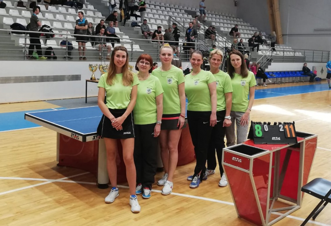 Jēkabpilietēm zelts Latvijas čempionātā galda tenisā