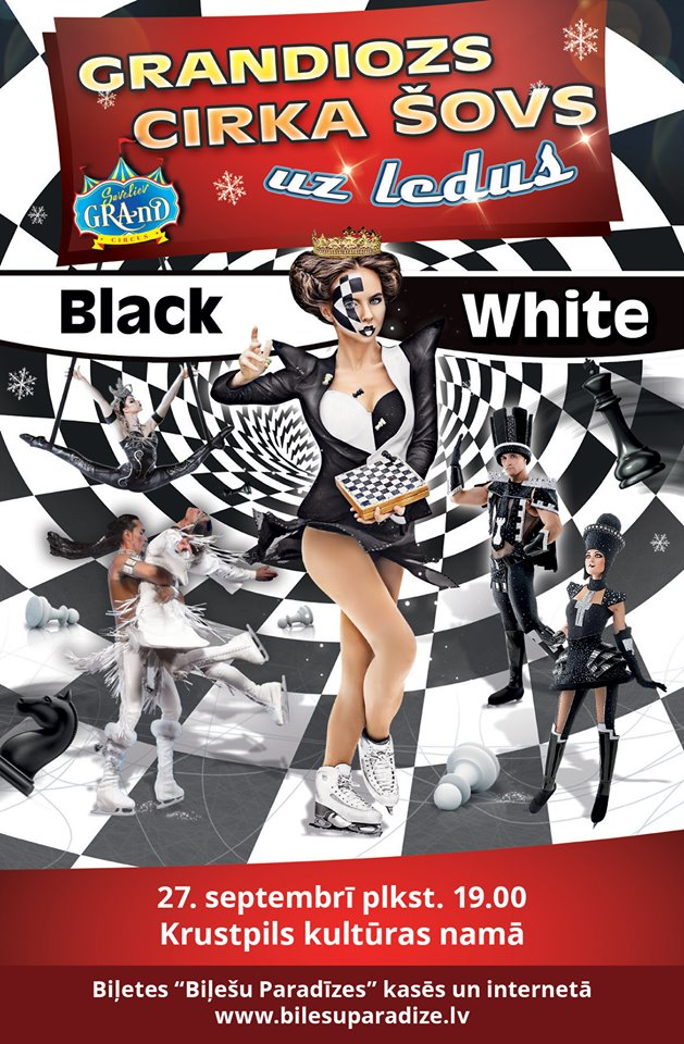 Jēkabpilī viesosies dinamisks un neiedomājami krāšņs ledus cirka šovs „Black & White”