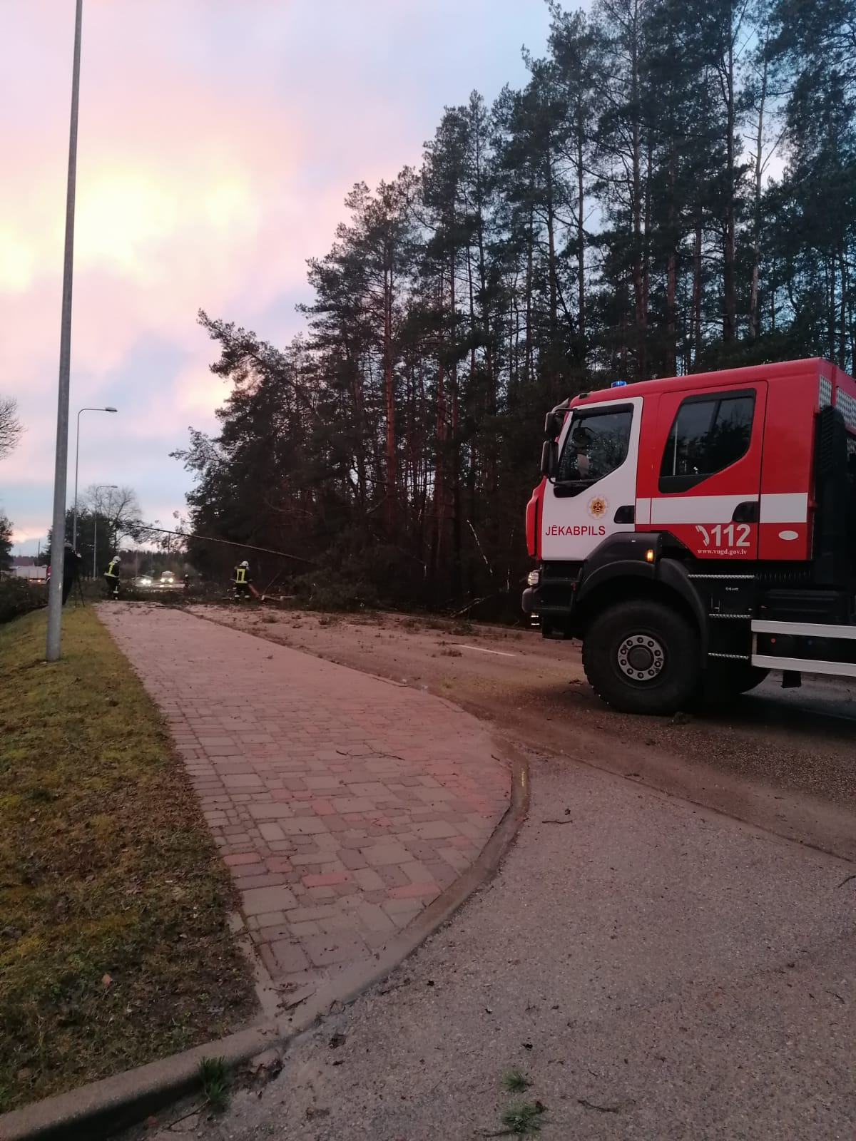 Zemgalē ugunsdzēsēji glābēji 45 reizes likvidē spēcīgā vēja radītās sekas