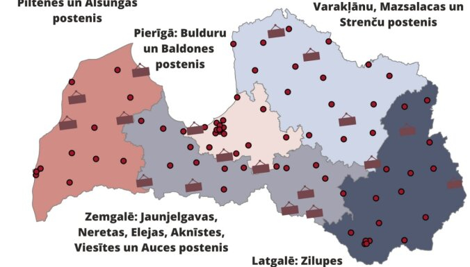 VUGD līdz gada beigām periodiski slēgs posteņus Viesītē un Aknīstē