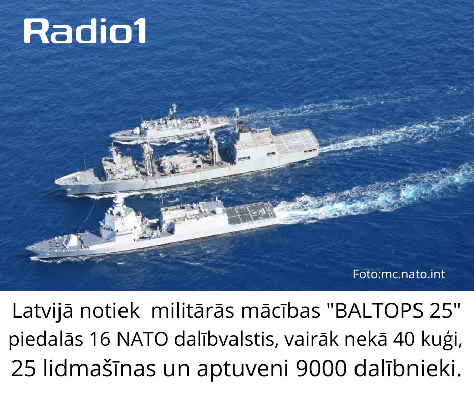 Latvijā notiek starptautiskās militārās mācības "BALTOPS 25"