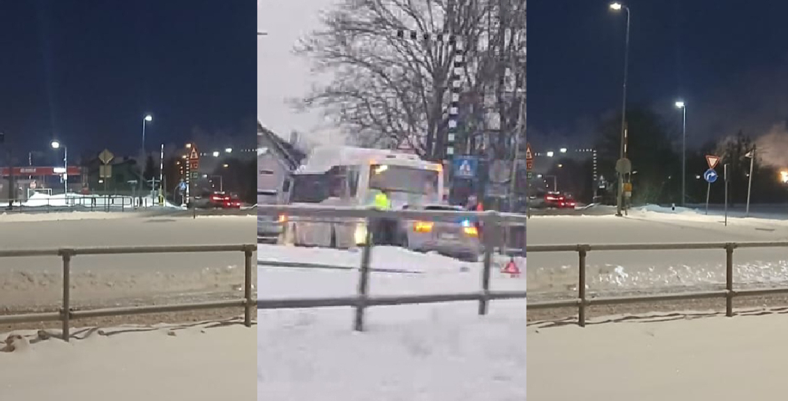 Jēkabpilī vieglās automašīnas vadītājs ietriecas satiksmes autobusā un pamet notikuma vietu