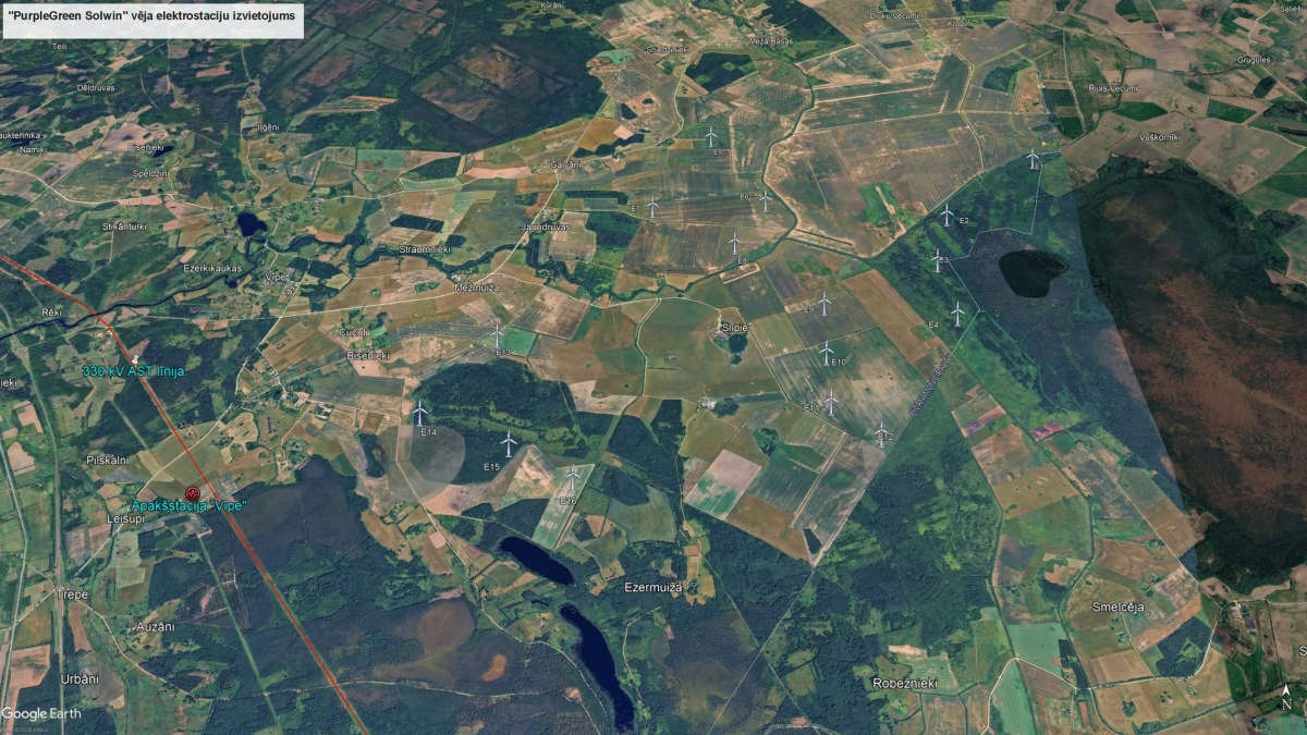 Jēkabpils novada dome atbalsta vēja elektrostaciju parka būvniecību Vīpes un Mežāres pagastu teritorijā