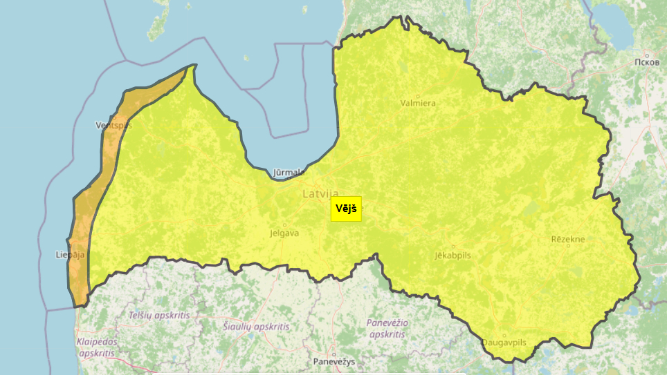 Šodien Latvijā gaidāma pirmā rudens vētra
