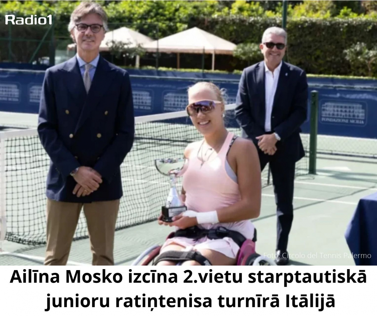 Ailīna Mosko izcīna 2.vietu starptautiskā junioru ratiņtenisa turnīrā Itālijā