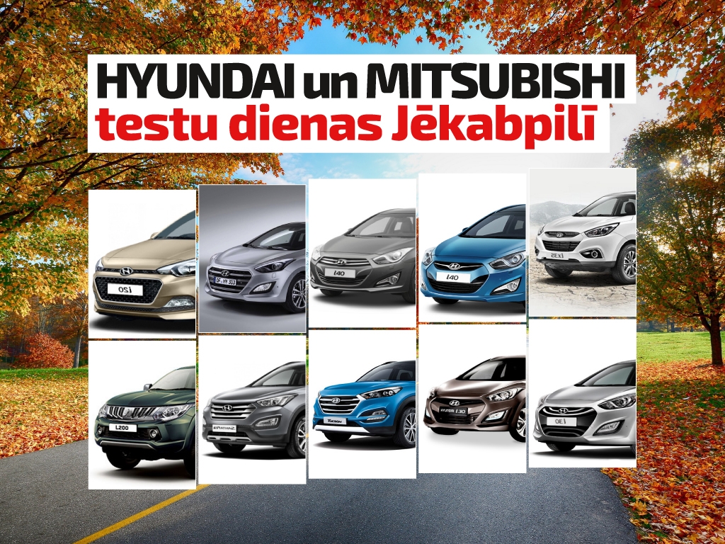 Hyundai un Mitsubishi testu dienas Jēkabpilī