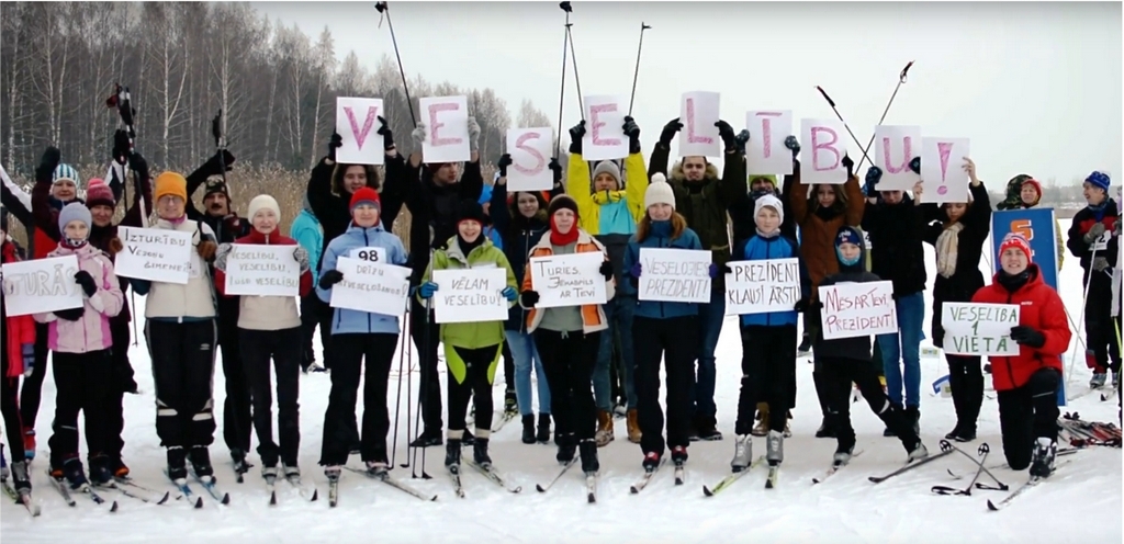 Jēkabpiliešu sveiciens Valsts prezidentam Raimondam Vējonim (VIDEO)