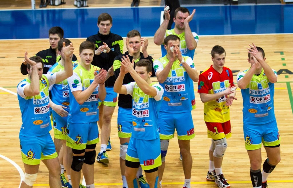 "Jēkabpils Lūšu" cīņa Latvijas volejbola čempionāta ceturtdaļfinālā (FOTO)