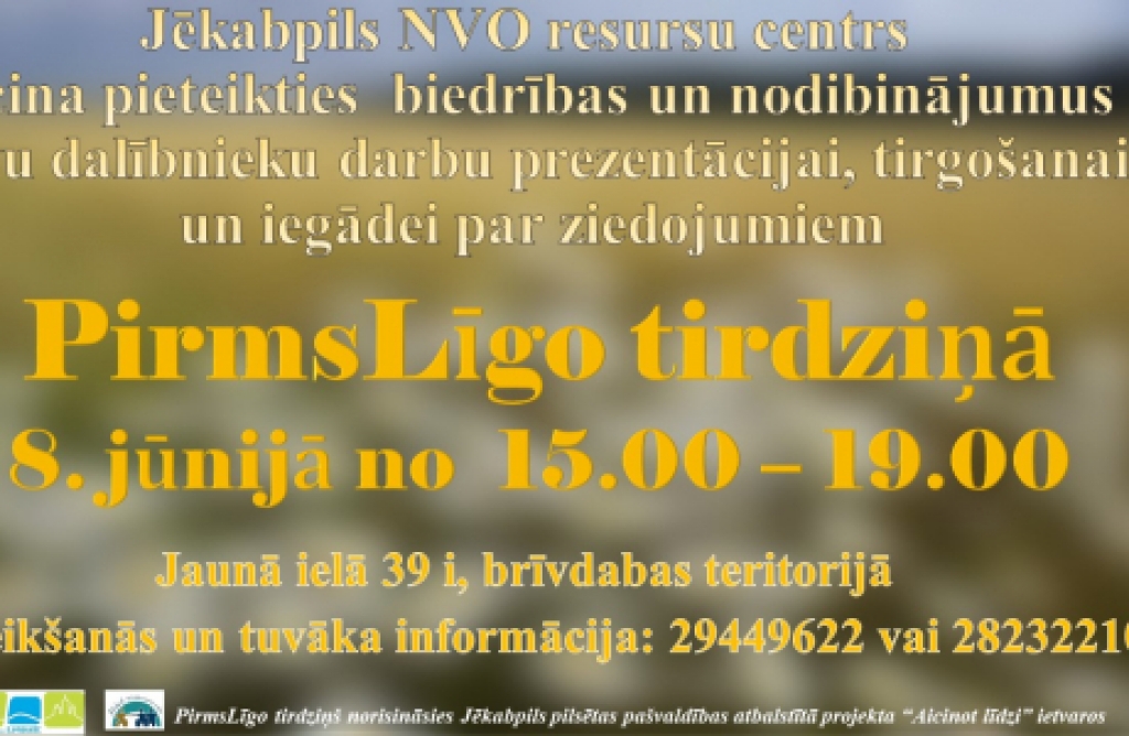 Aicina pieteikties Pirmsjāņu tirdziņam