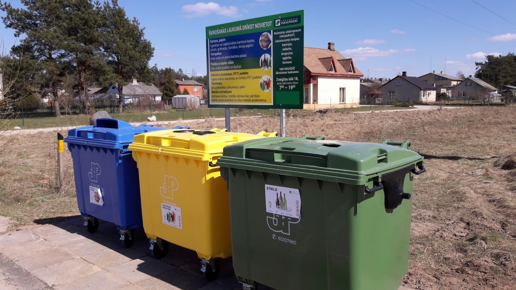 Jēkabpilī ierīkoti jauni dalīto atkritumu savākšanas punkti(FOTO)