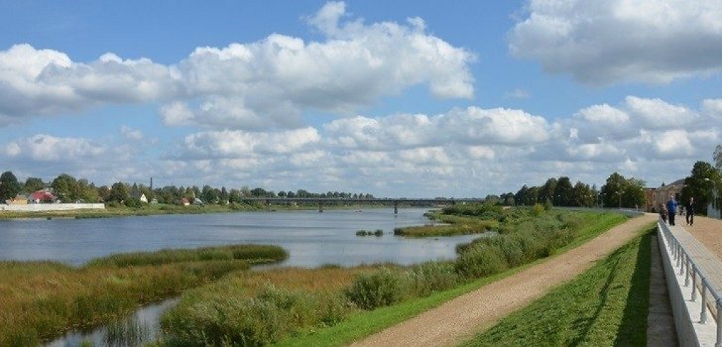 Низкий уровень воды в Даугаве