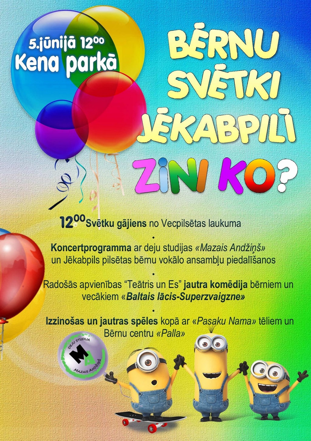 Bērnu svētki Jēkabpilī “Zini ko.?.”