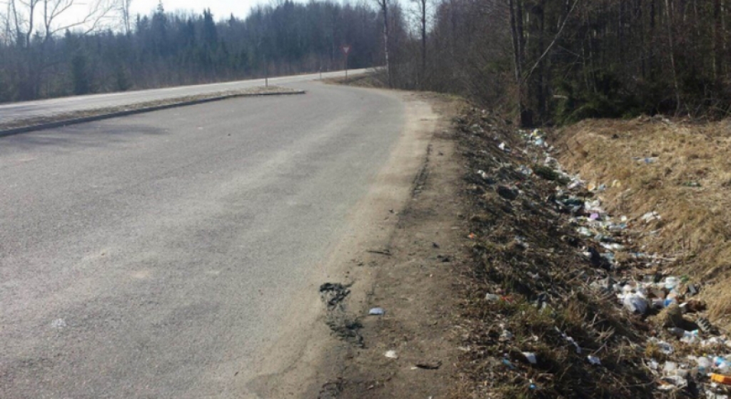 Aculiecinieks: Ceļa Jēkabpils–Rēzekne nomale pārvēršas izgāztuvē (FOTO)