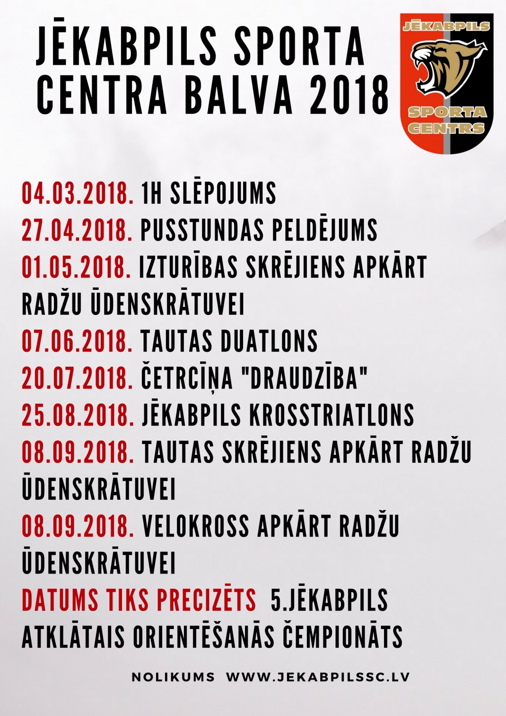 Jau trešo gadu norisināsies “Jēkabpils sporta centra balva”