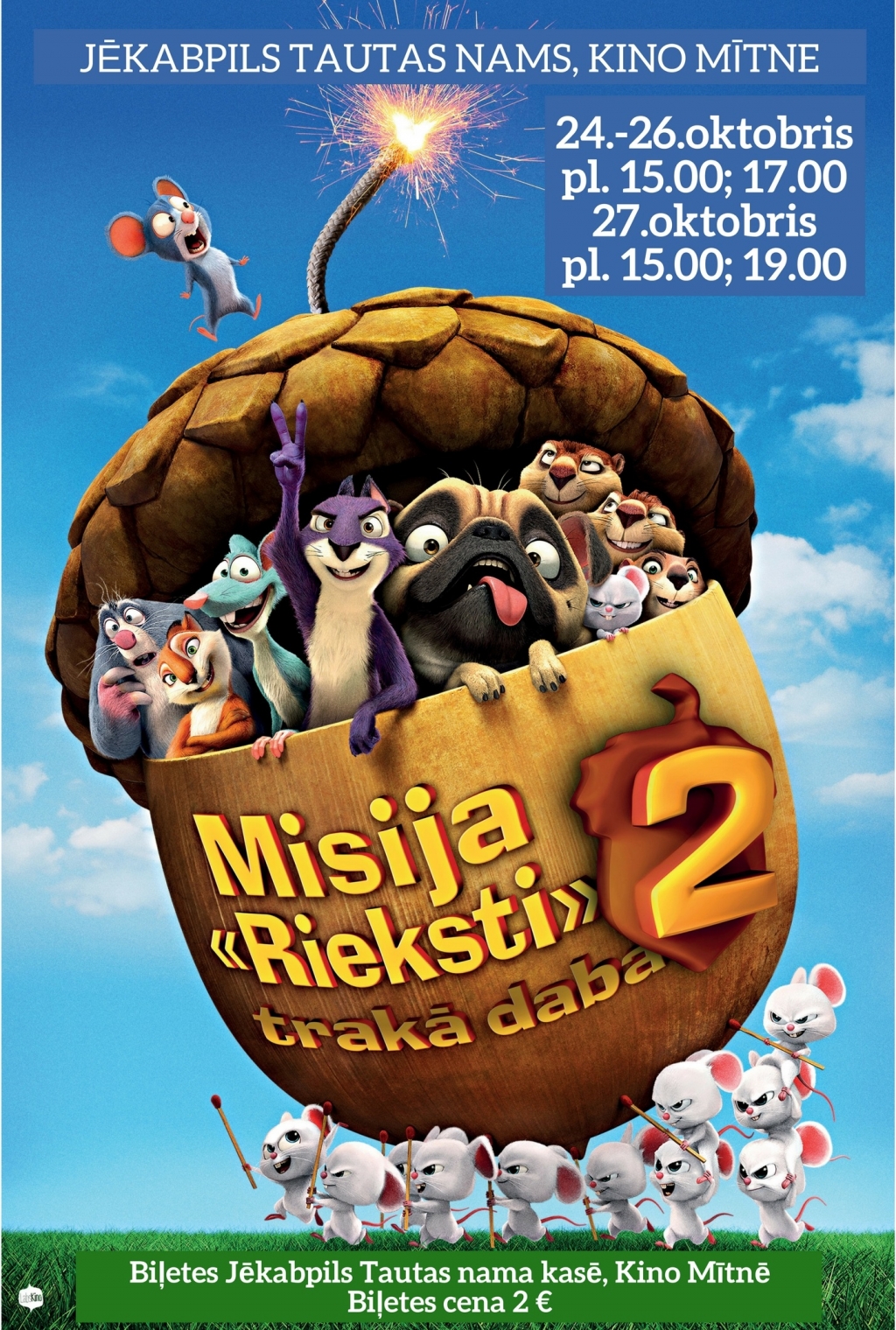 Kino Mītnē bērnu brīvdienās animācijas filma!