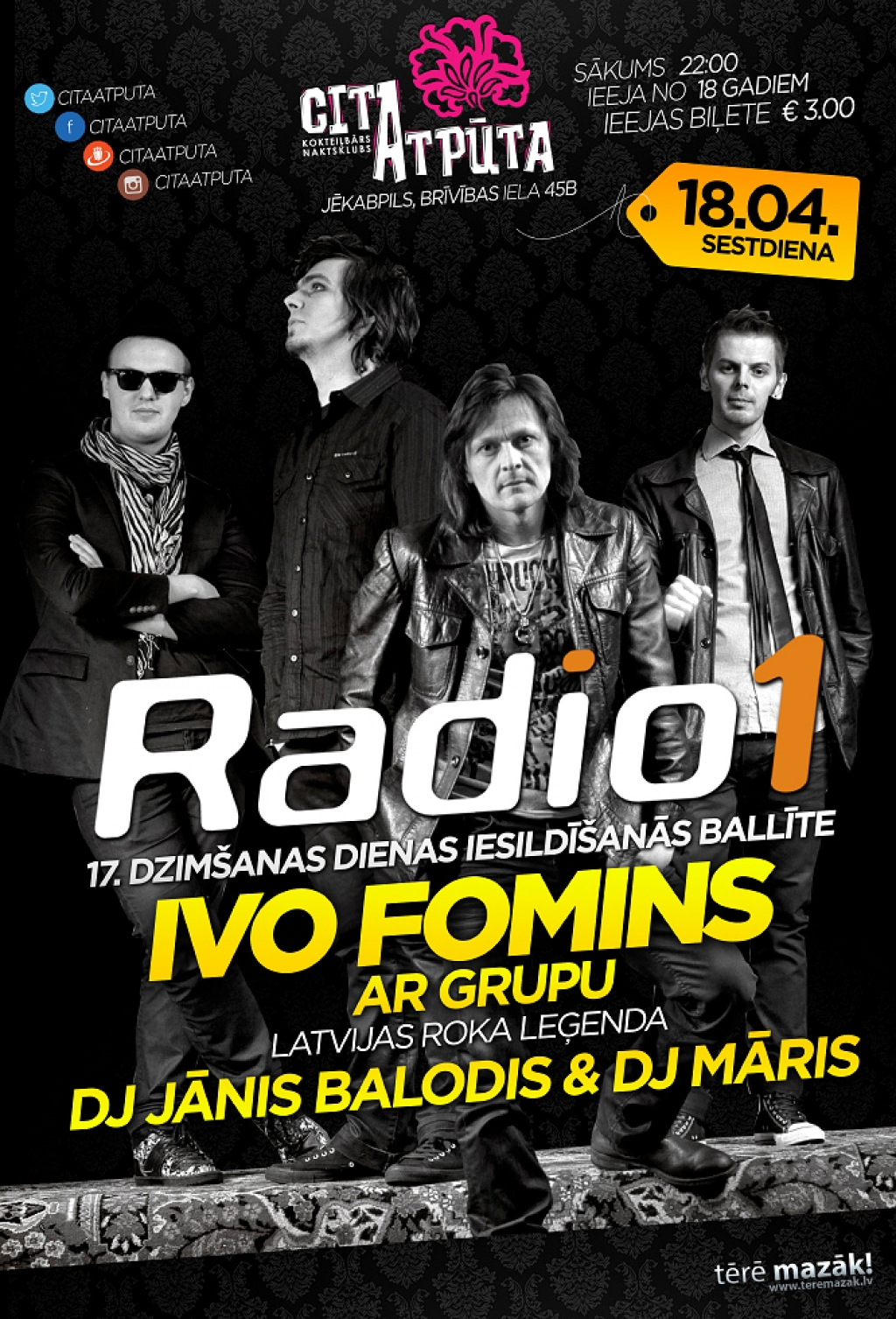 Radio1 aicina uz Ivo Fomina koncertu "Citā atpūtā"
