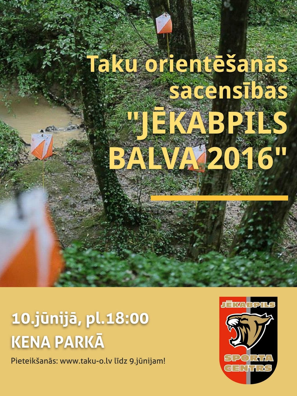 Kena parkā notiks Taku orientēšanās sacensības “Jēkabpils balva 2016”