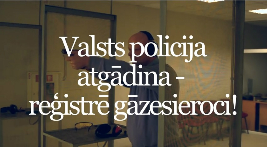 Valsts policija atgādina – ir jāreģistrē agrāk iegādātie gāzes ieroči (VIDEO)