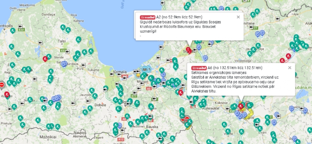 Publicēta karte ar šogad plānotajiem valsts ceļu būvdarbiem