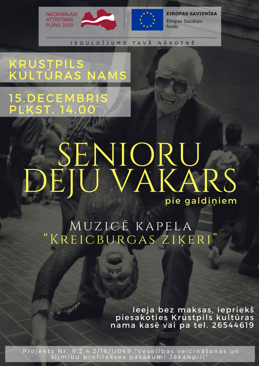 Pirmais senioru deju cikls “Ar deju uz veselību” noslēgsies ar deju vakaru