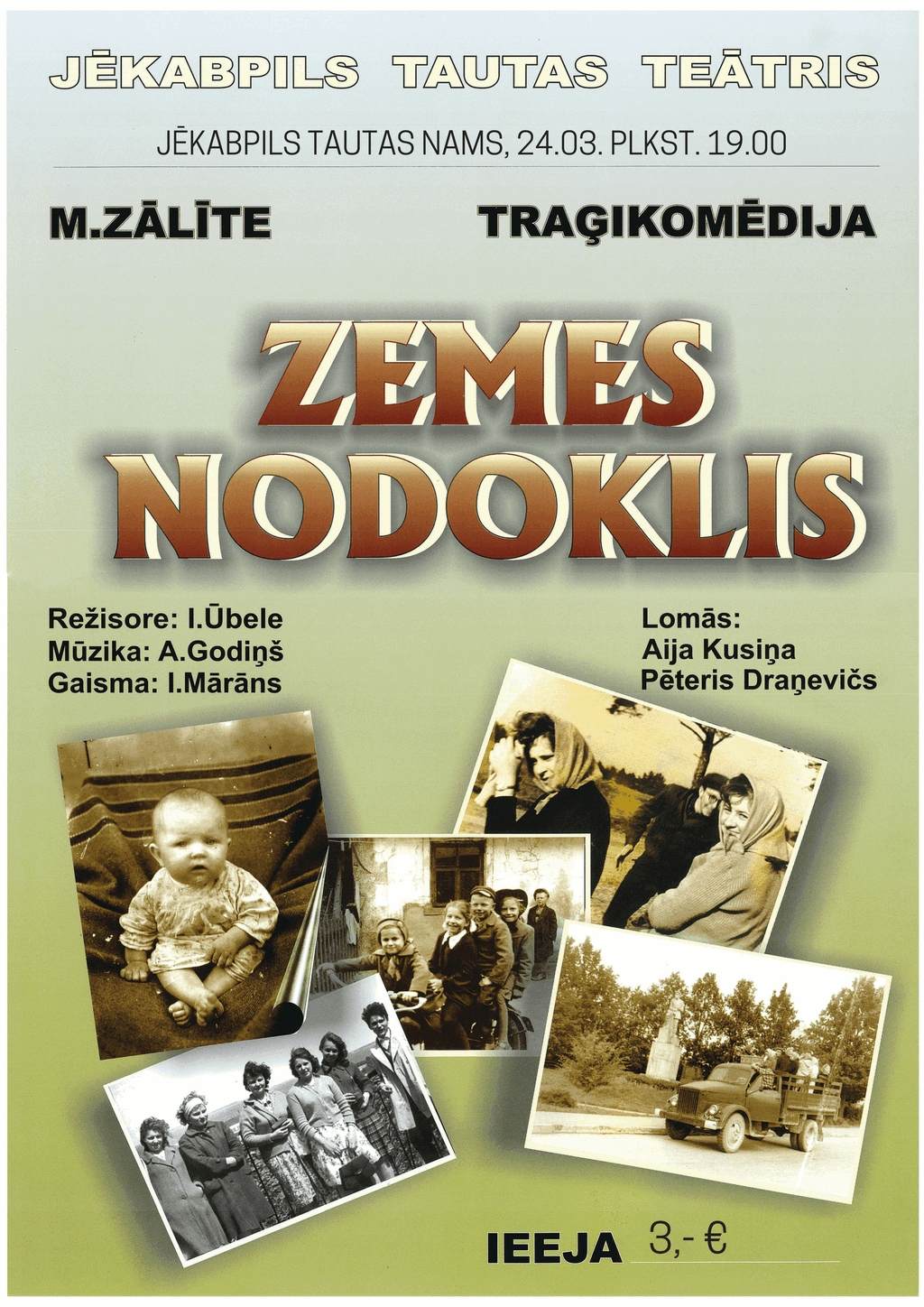 40. reizi izrādīs Māras Zālītes traģikomēdiju “Zemes nodoklis”