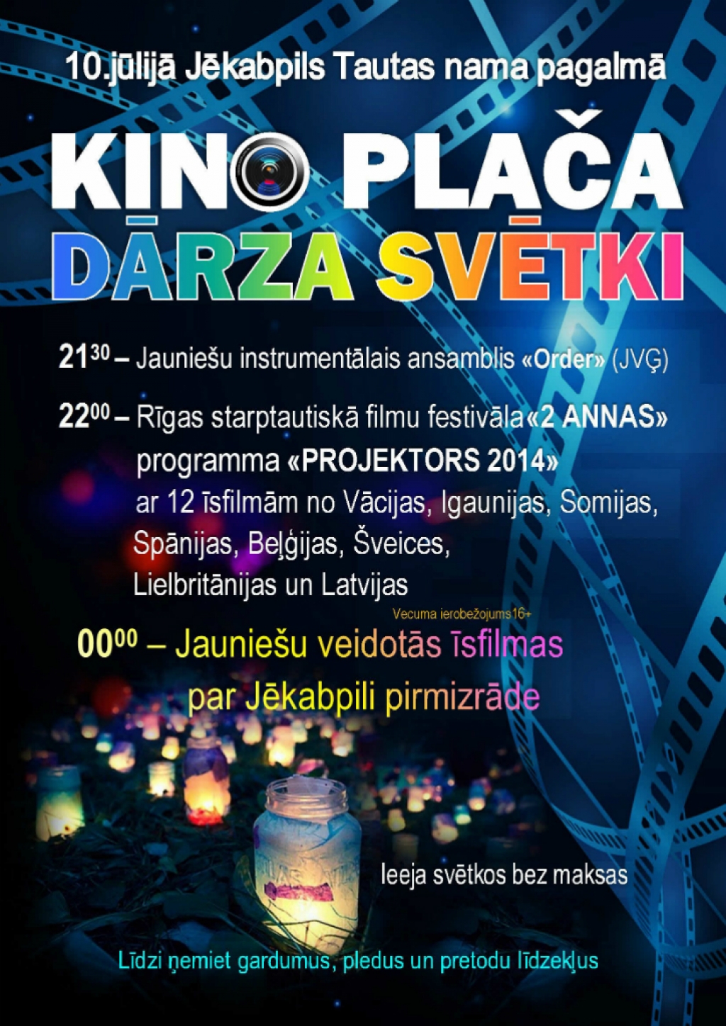 Šodien - filmu laiks - Kino Plača Dārza svētki