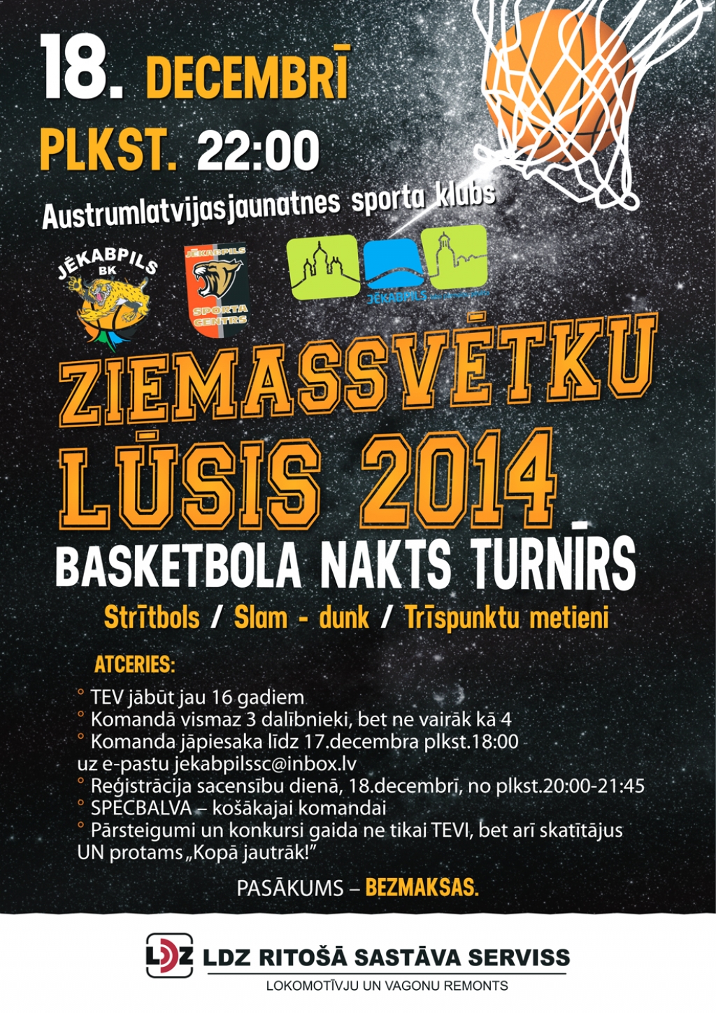 Nakts turnīrs "Ziemassvētku lūsis 2014" aicina!