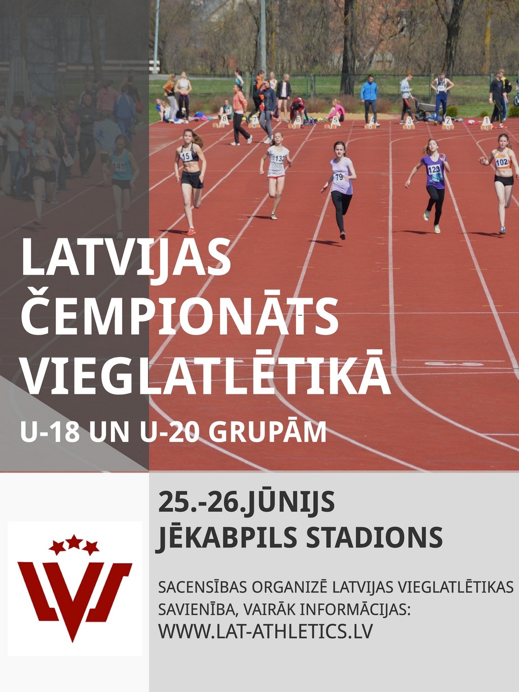 Jēkabpilī notiks Latvijas čempionāts vieglatlētikā U-18 un U-20 grupām