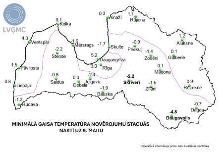 Saullēktā vietām teju piecu grādu sals, nākamnedēļ prognozē nedaudz siltāku laiku
