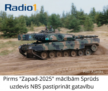 Pirms "Zapad-2025" mācībām Sprūds uzdevis NBS pastiprināt gatavību