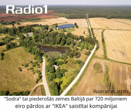 "Sodra" par 720 miljoniem eiro pārdos tai piederošās zemes Baltijā 153 000 hektāru platībā ar "IKEA" saistītai kompānijai