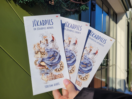 Izdota Jēkabpils pilsētas un novada 2026.gada tūrisma karte