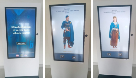 Sēļu sētā uzstādīts spoguļekrāns ar digitālu interaktīvu saturu