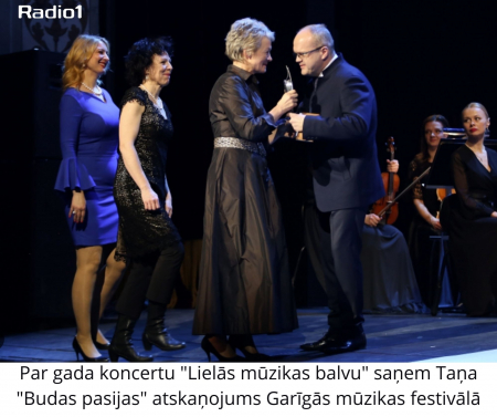 Par gada koncertu "Lielās mūzikas balvu" saņem Taņa "Budas pasijas" atskaņojums Garīgās mūzikas festivālā