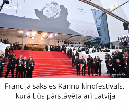Francijā sāksies Kannu kinofestivāls, kurā būs pārstāvēta arī Latvija