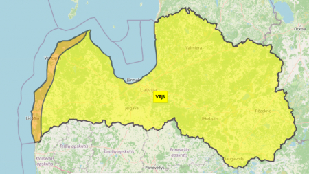 Šodien Latvijā gaidāma pirmā rudens vētra