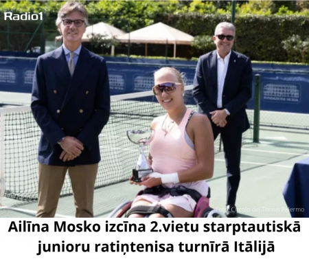 Ailīna Mosko izcīna 2.vietu starptautiskā junioru ratiņtenisa turnīrā Itālijā
